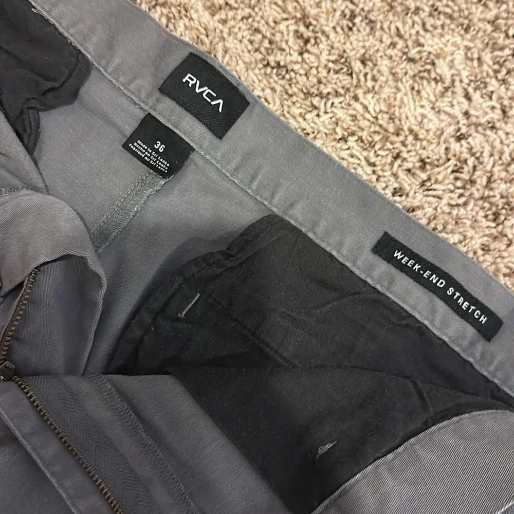 Gray RVCA Week-End Stretch Shorts - Picture 4 of 5